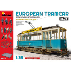 "European Tramcar with Crew & Passengers"