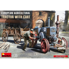 "European  Agricultural Tractor with Cart"