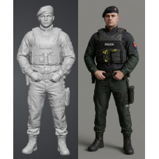 Policajt v postoji č.990 1/43 POLÍCIA SR