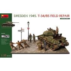 DRESDEN 1945. T-34/85 FIELD REPAIR. BIG SET