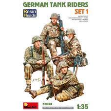 GERMAN TANK RIDERS SET 1. RESIN HEADS