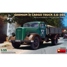 GERMAN 3T CARGO TRUCK 3,6-36S. PRITSCHE-NORMAL-TYPE. MILITARY SERVICE