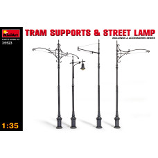 TRAM SUPPORTS & STREET LAMP