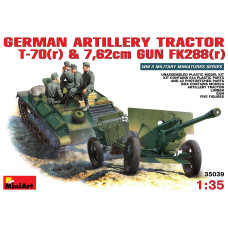 "German Artillery Tractor T-70 & Gun FK 288 w/crew